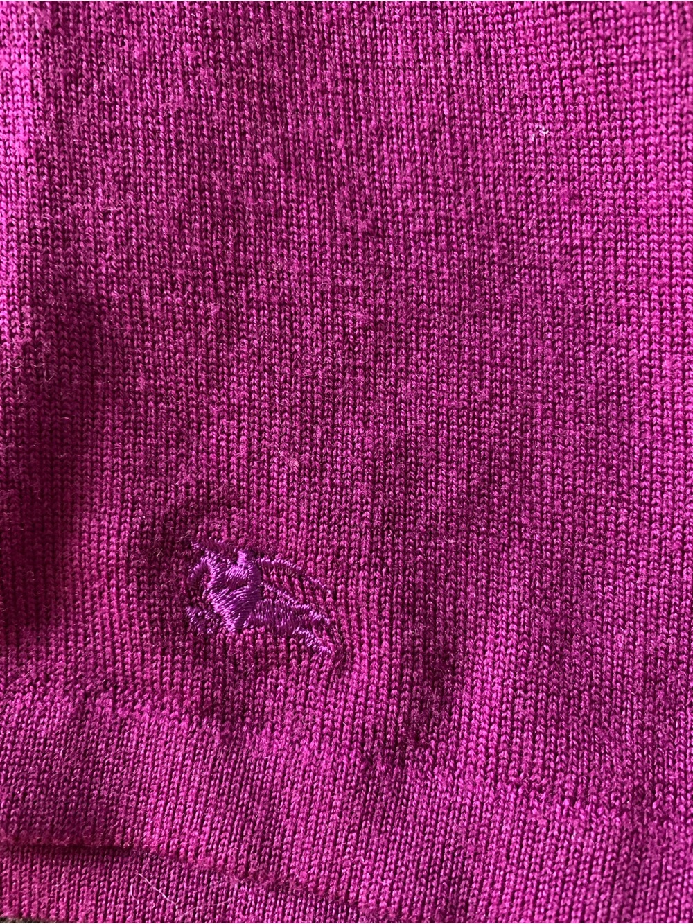 Burberry Merino Wool Turtleneck Sweater Fuchsia Purple Large - Picture 6 of 12